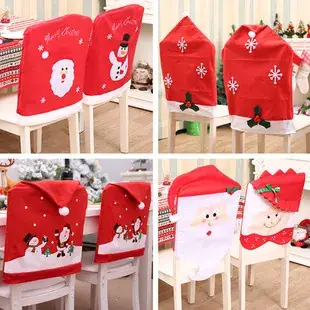 Christmas Snowman Chair Covers Red Decor — feature 9