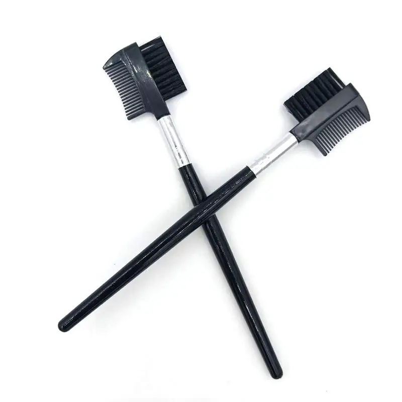 Double Eyebrow Brush Set Black Long Handle - Image 5