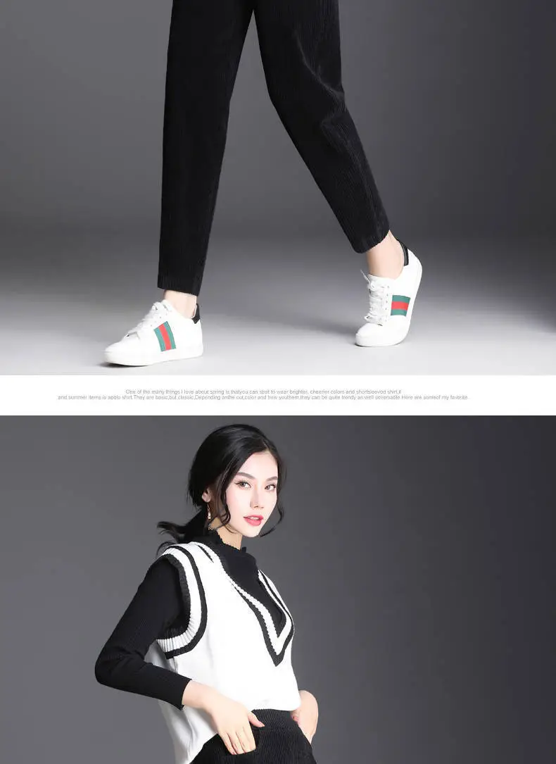 Women Fleece Lined Thick Corduroy Pants Autumn Winter — feature 17