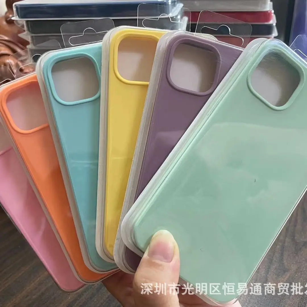 Liquid Silicone Phone Case for 14Promax Multi Color - Image 44