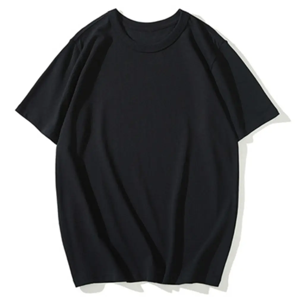Men Super Heavy Cotton T-Shirt Solid Black - Image 18