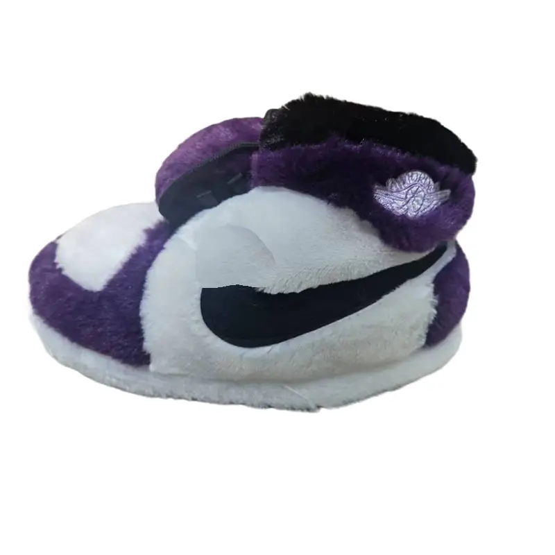 Cross-Border Douyin Spoof Aj1 Cotton Slippers Internet Celebrity Funny Cotton Shoes Coconut Luminous Bread Shoes Warm Home Winter