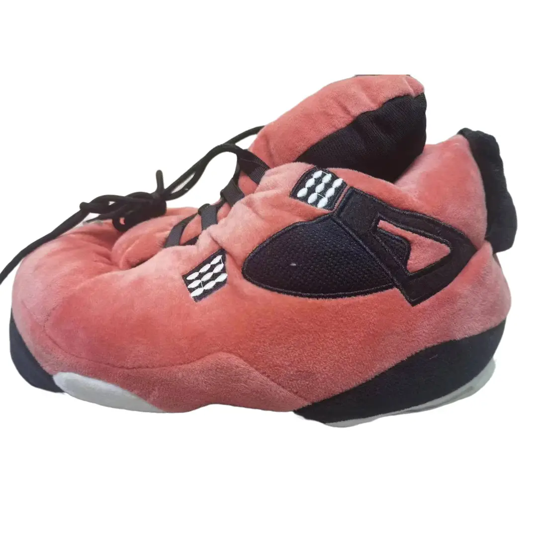 Cross-Border Douyin Spoof Aj1 Cotton Slippers Internet Celebrity Funny Cotton Shoes Coconut Luminous Bread Shoes Warm Home Winter