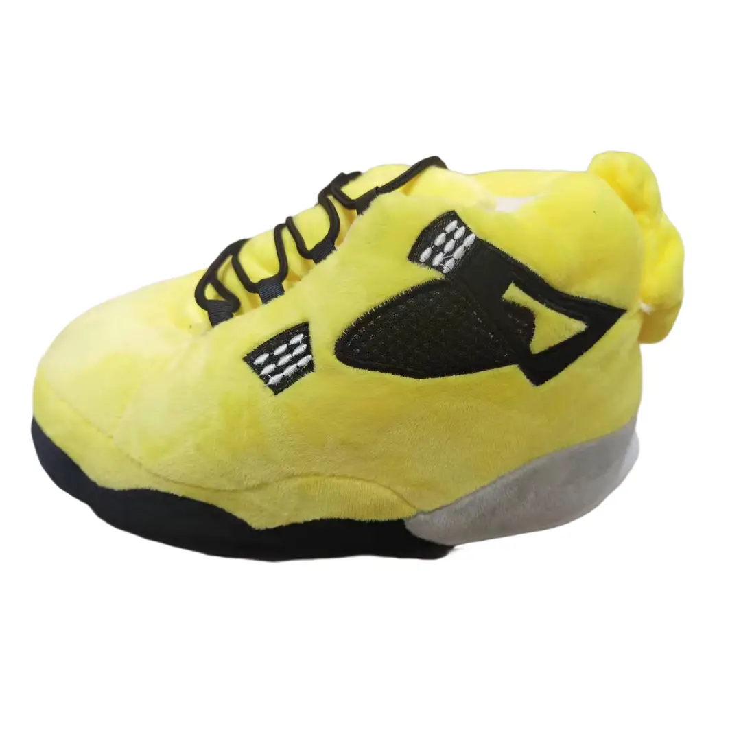 Cross-Border Douyin Spoof Aj1 Cotton Slippers Internet Celebrity Funny Cotton Shoes Coconut Luminous Bread Shoes Warm Home Winter