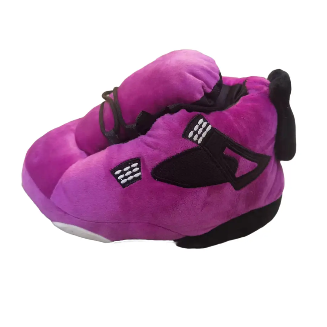 Cross-Border Douyin Spoof Aj1 Cotton Slippers Internet Celebrity Funny Cotton Shoes Coconut Luminous Bread Shoes Warm Home Winter