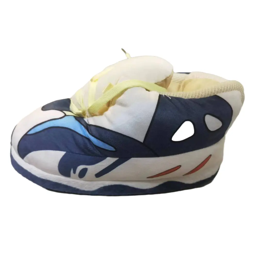 Cross-Border Douyin Spoof Aj1 Cotton Slippers Internet Celebrity Funny Cotton Shoes Coconut Luminous Bread Shoes Warm Home Winter