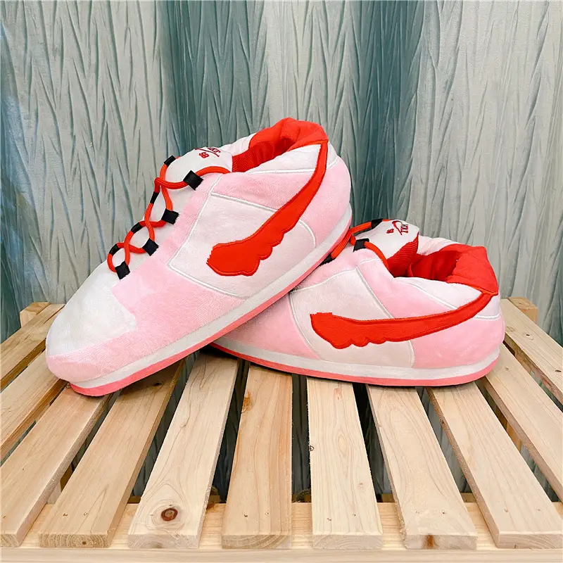 Cross-Border Douyin Spoof Aj1 Cotton Slippers Internet Celebrity Funny Cotton Shoes Coconut Luminous Bread Shoes Warm Home Winter