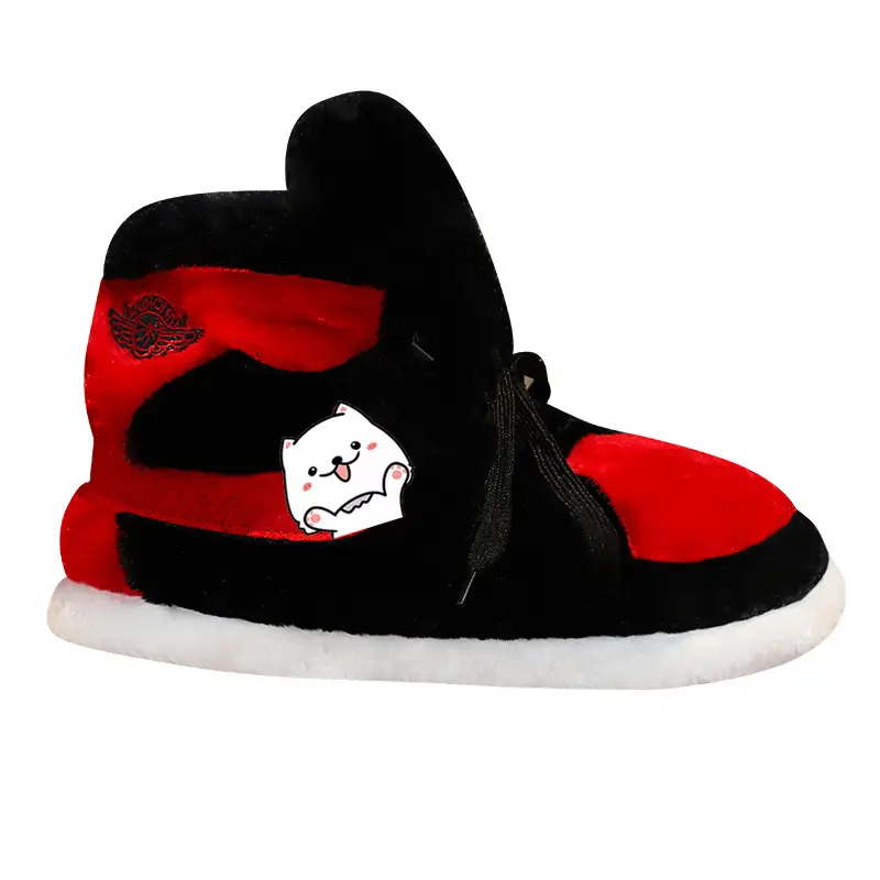 Cross-Border Douyin Spoof Aj1 Cotton Slippers Internet Celebrity Funny Cotton Shoes Coconut Luminous Bread Shoes Warm Home Winter