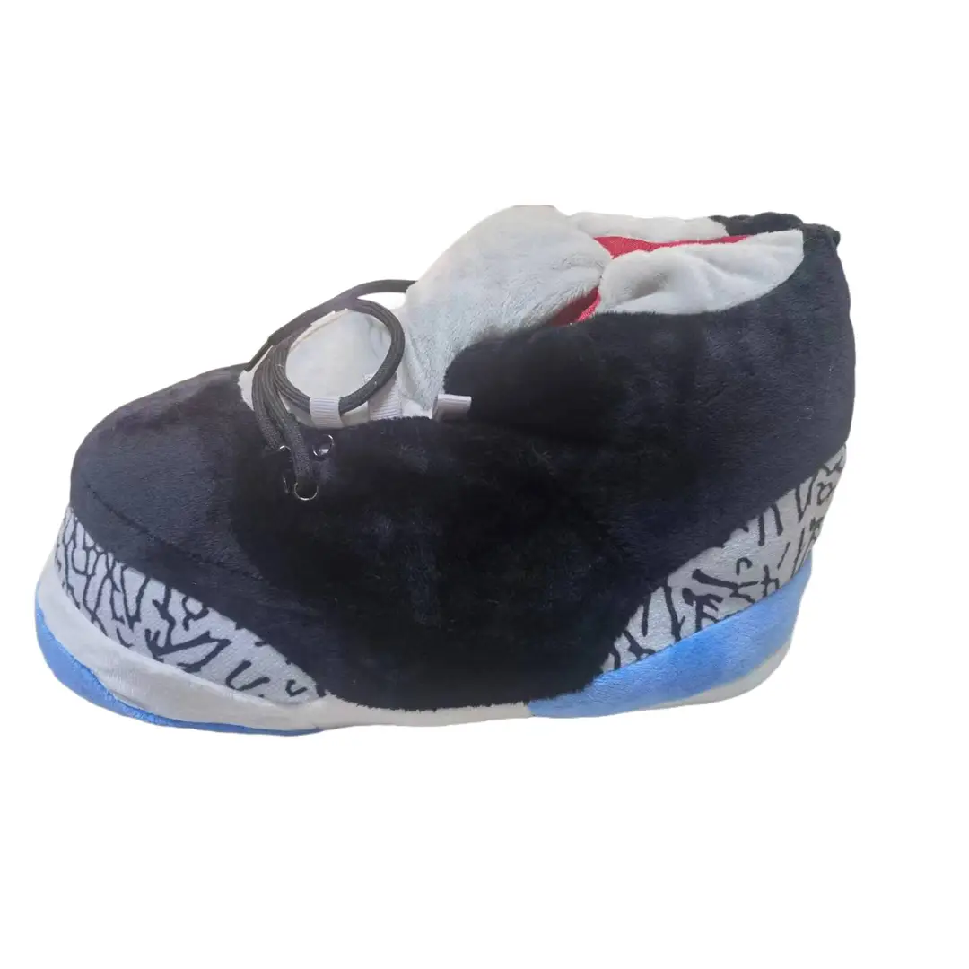 Cross-Border Douyin Spoof Aj1 Cotton Slippers Internet Celebrity Funny Cotton Shoes Coconut Luminous Bread Shoes Warm Home Winter