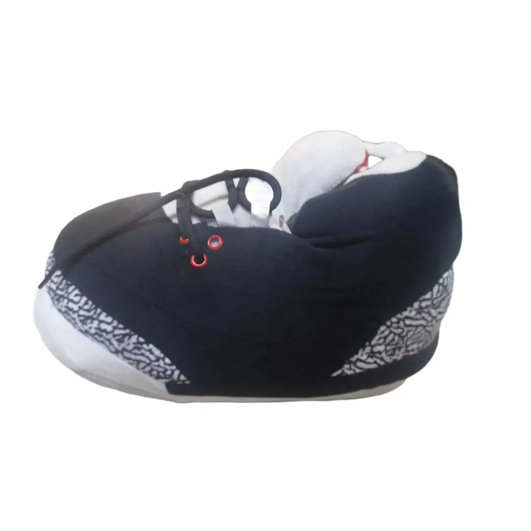Cross-Border Douyin Spoof Aj1 Cotton Slippers Internet Celebrity Funny Cotton Shoes Coconut Luminous Bread Shoes Warm Home Winter
