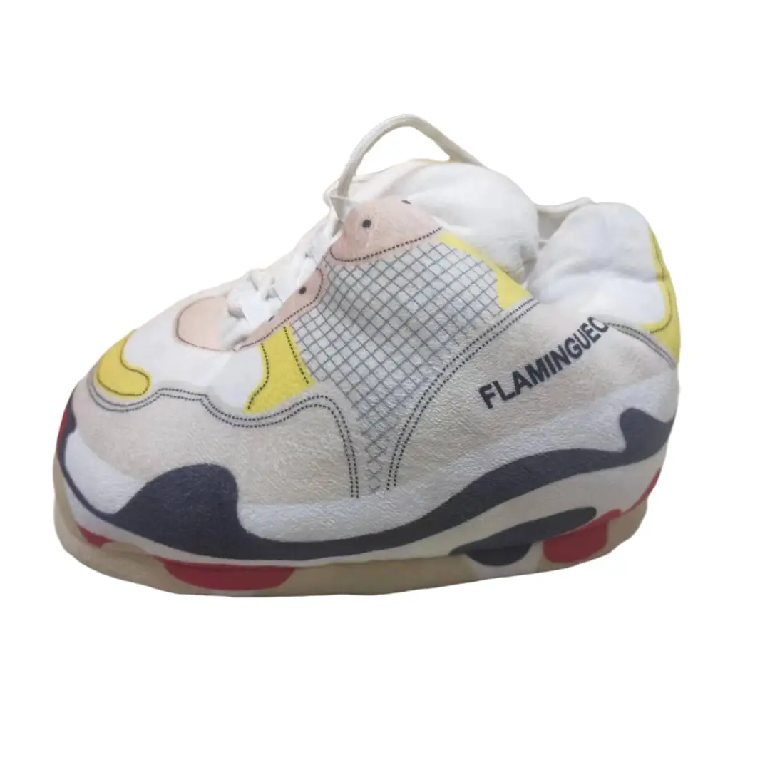Cross-Border Douyin Spoof Aj1 Cotton Slippers Internet Celebrity Funny Cotton Shoes Coconut Luminous Bread Shoes Warm Home Winter
