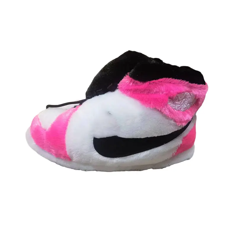 Cross-Border Douyin Spoof Aj1 Cotton Slippers Internet Celebrity Funny Cotton Shoes Coconut Luminous Bread Shoes Warm Home Winter
