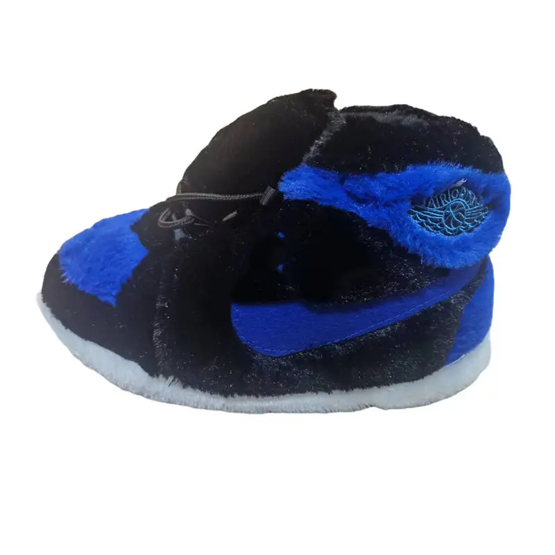 Cross-Border Douyin Spoof Aj1 Cotton Slippers Internet Celebrity Funny Cotton Shoes Coconut Luminous Bread Shoes Warm Home Winter