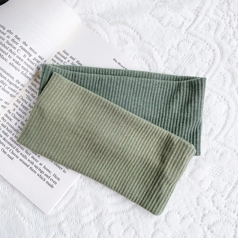 Women's Grey Ribbed Headscarf Summer Wear