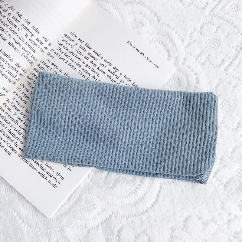 Women's Grey Ribbed Headscarf Summer Wear