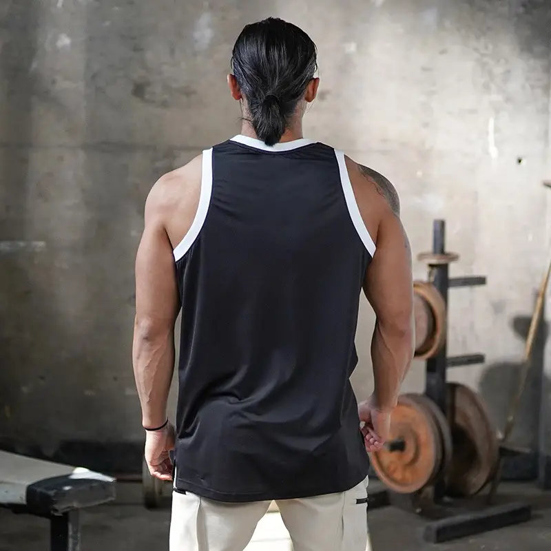 Men's Olive Green Waistcoat Vest for Gym Training - Image 8