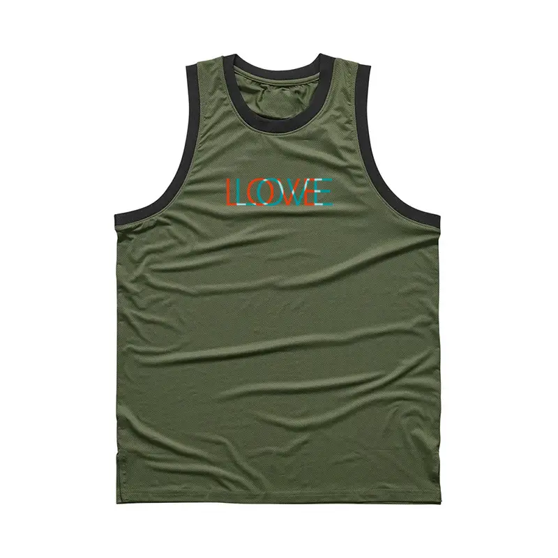 Men's Olive Green Waistcoat Vest for Gym Training - Image 4