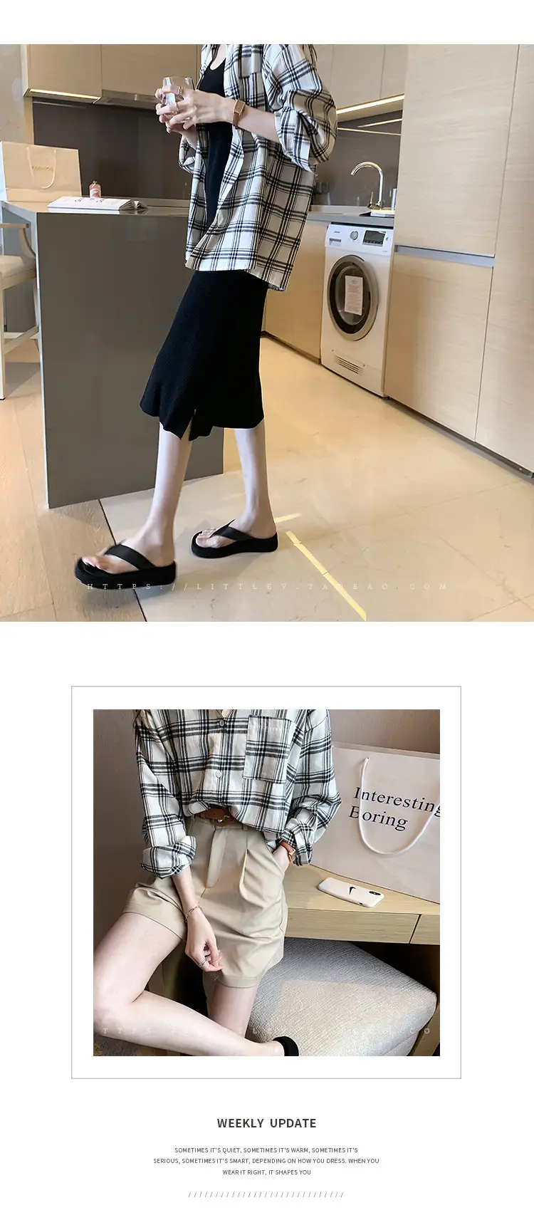 Women Plaid Print Long Sleeve Jacket with Turn-Down Collar — feature 12