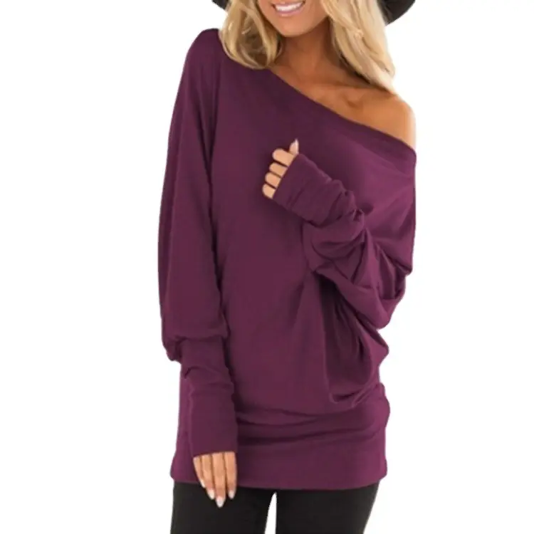 Women Long Sleeve T-Shirt Cross Border Hot Autumn Solid Color - Image 11