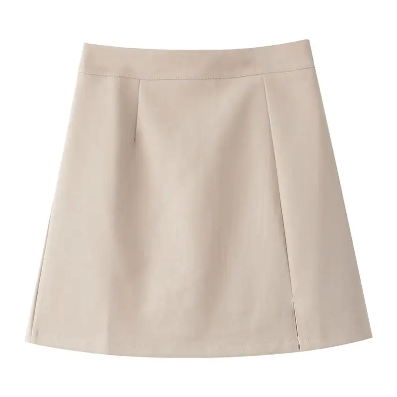 Black A-Shape Korean Women Skirt Anti-Light Lining 4087 - Image 9