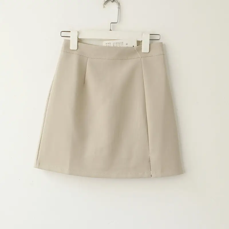 Black A-Shape Korean Women Skirt Anti-Light Lining 4087 - Image 2