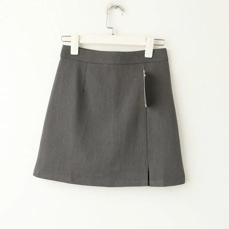 Black A-Shape Korean Women Skirt Anti-Light Lining 4087 - Image 3