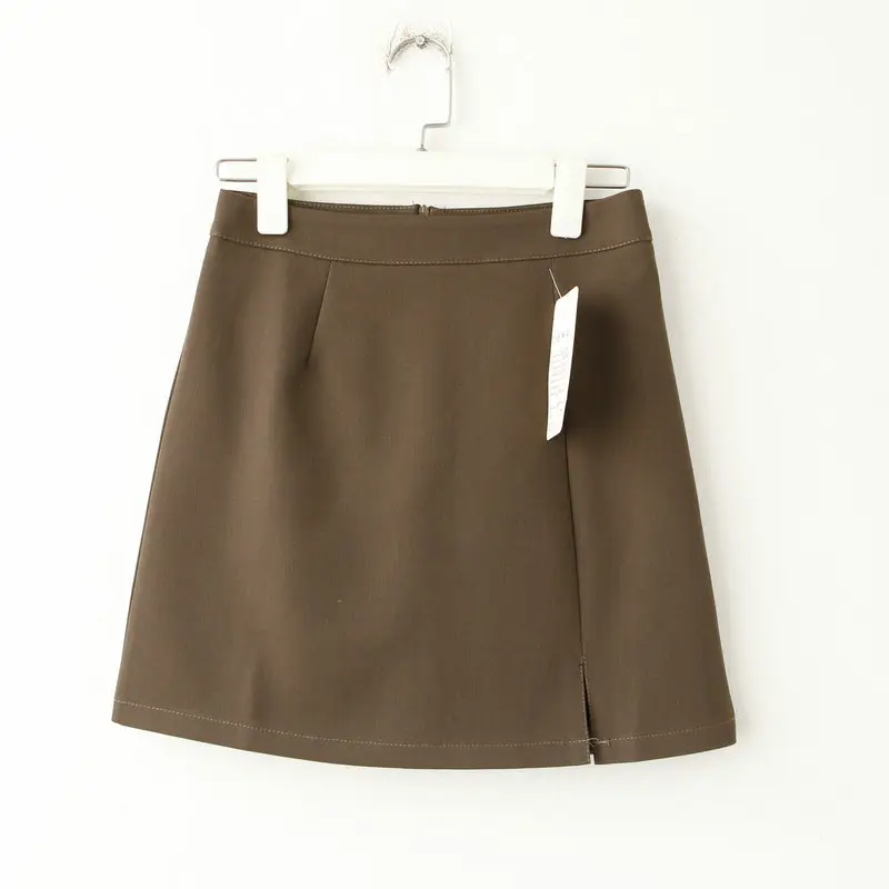 Black A-Shape Korean Women Skirt Anti-Light Lining 4087 - Image 4