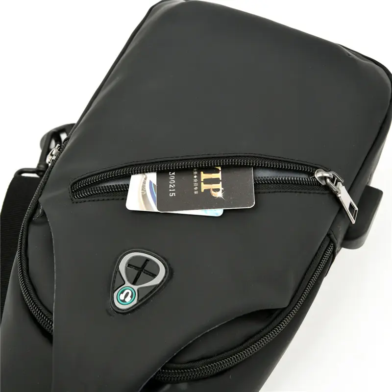Men's Waterproof Chest Bag Blue Black Shoulder Wear - Image 7