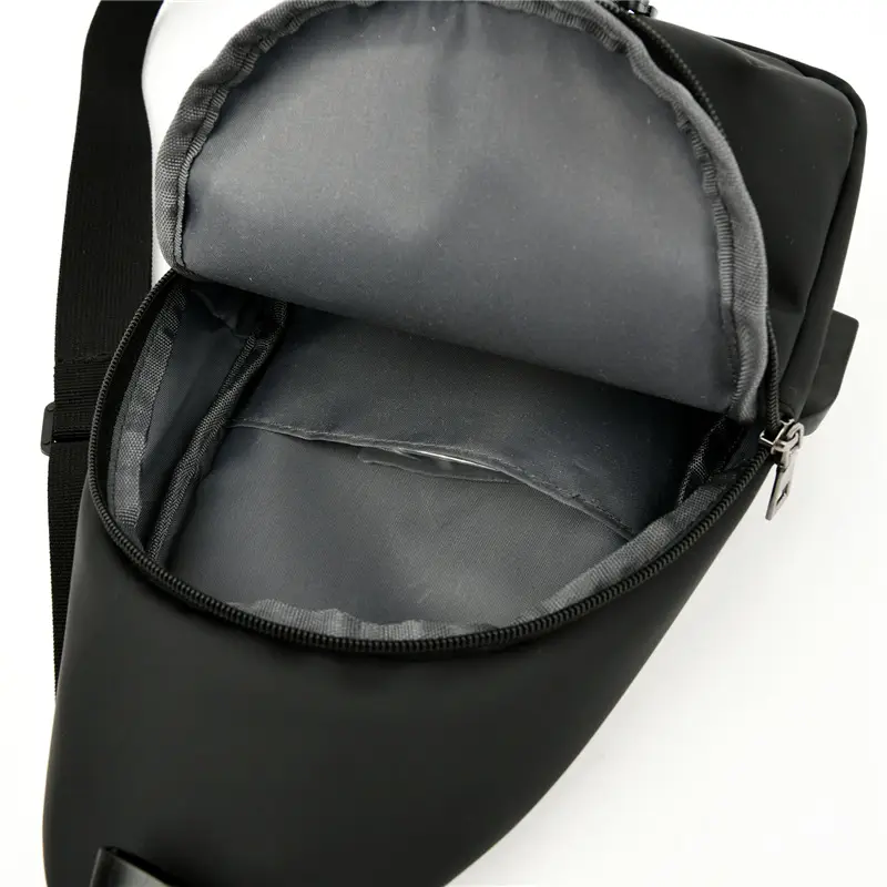 Men's Waterproof Chest Bag Blue Black Shoulder Wear - Image 8
