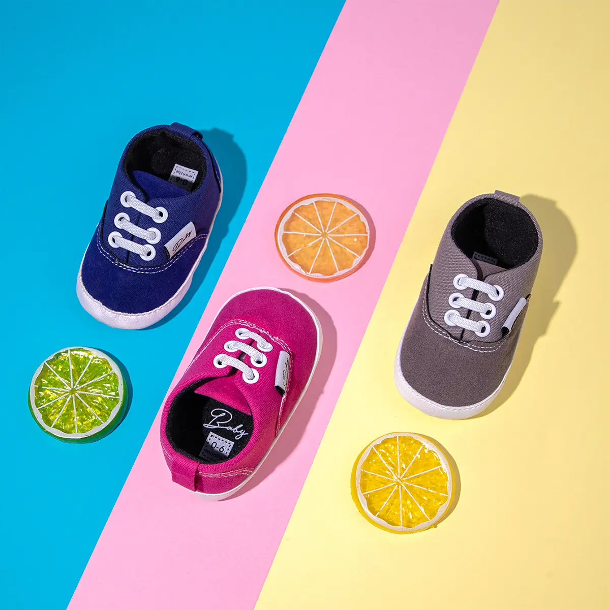 Pink Anti-Slip Rubber Baby Shoes for Toddlers