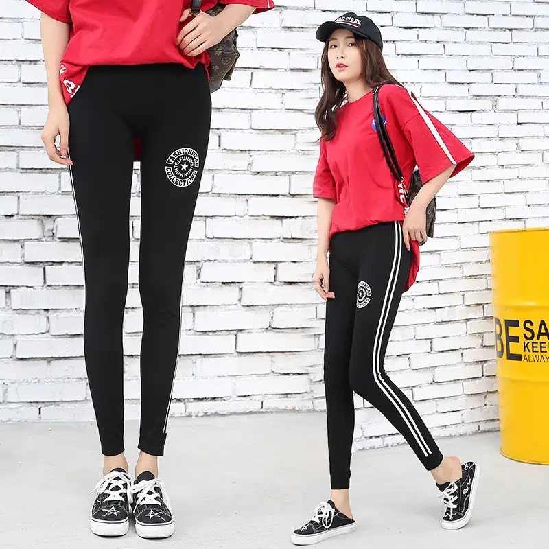 Black Elastic Cropped Leggings Extra Large Plus Size - Image 25