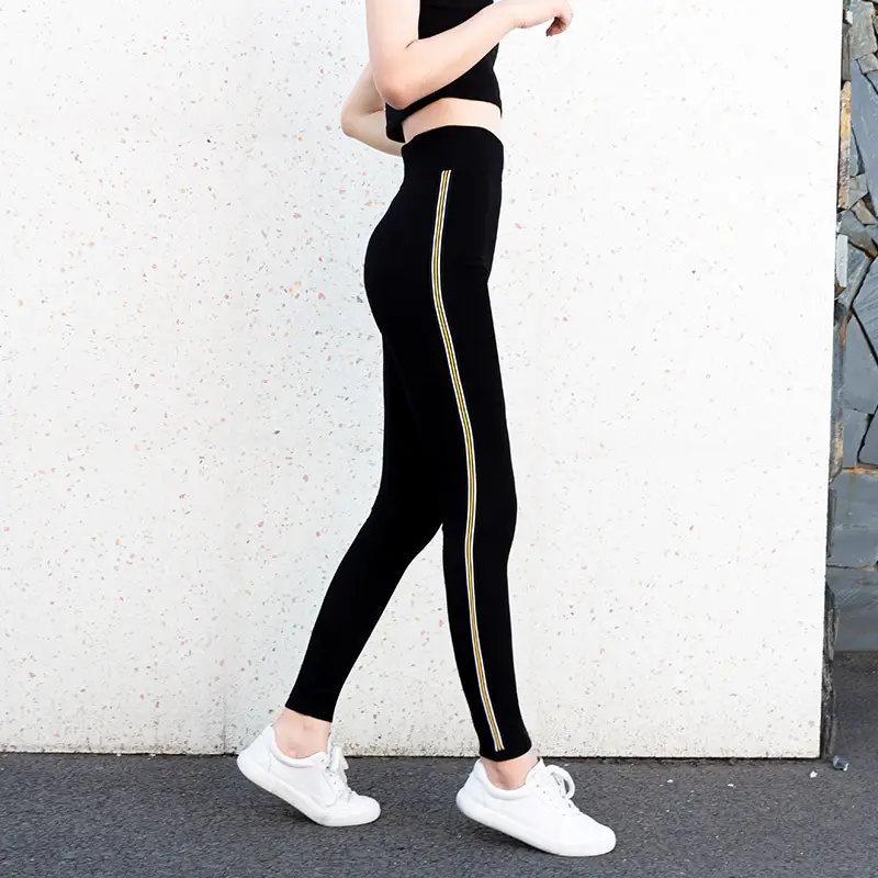 Black Elastic Cropped Leggings Extra Large Plus Size - Image 6