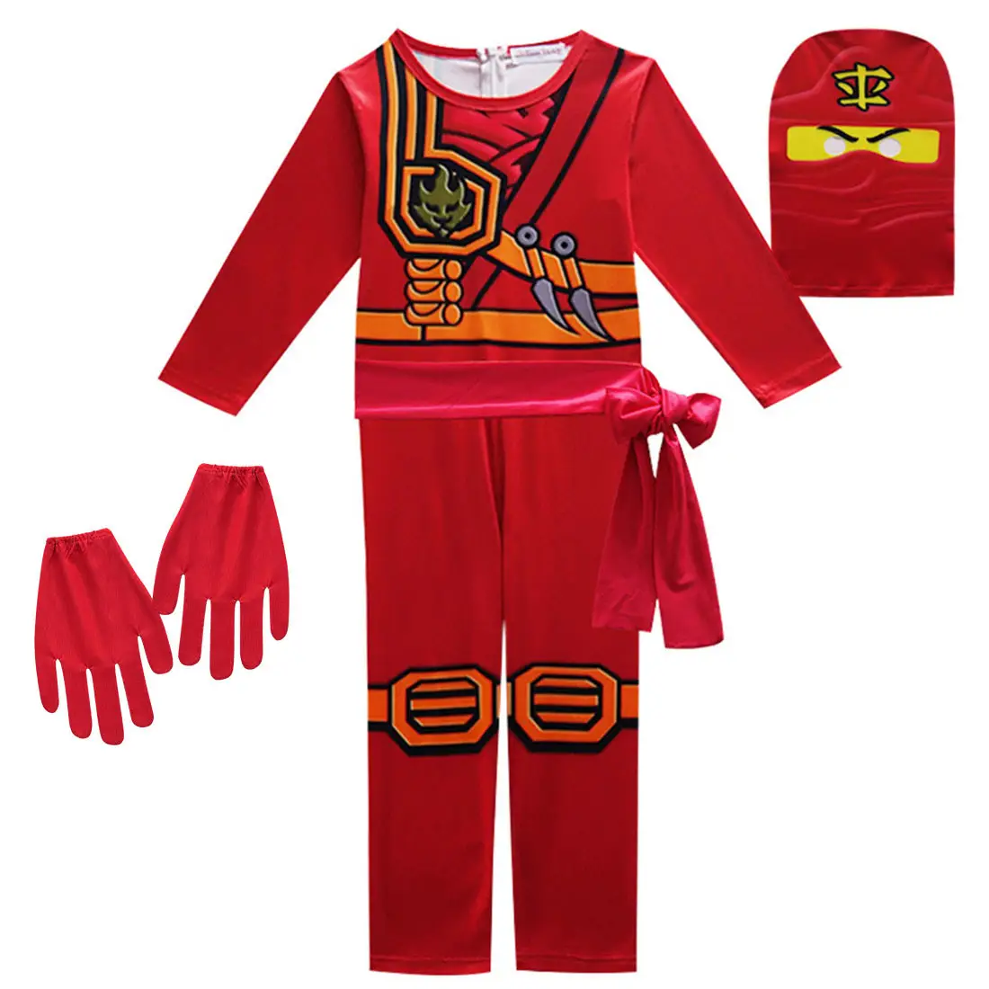 Yellow Ninja Gloves for Kids Halloween Costume - Image 5