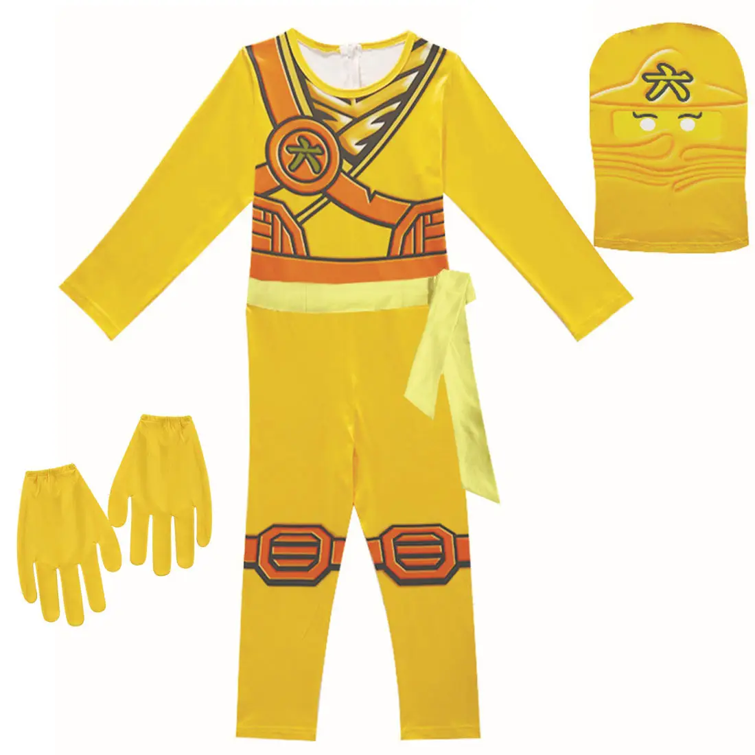 Yellow Ninja Gloves for Kids Halloween Costume - Image 8