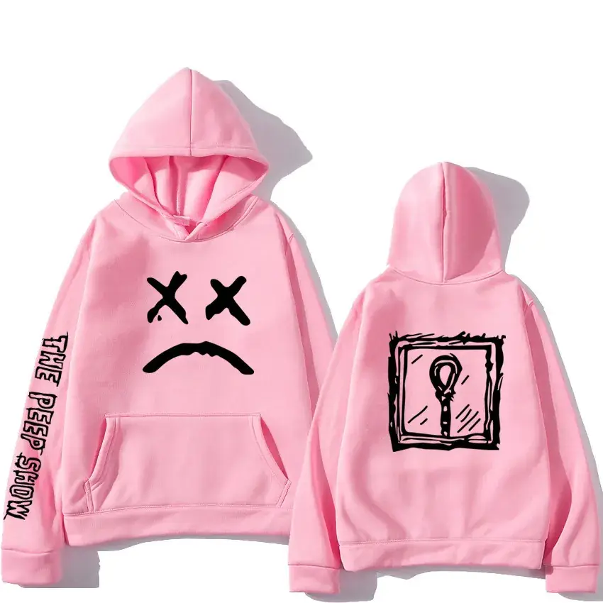 Orange X-Face Hoodie with Light Bulb Print - Image 15