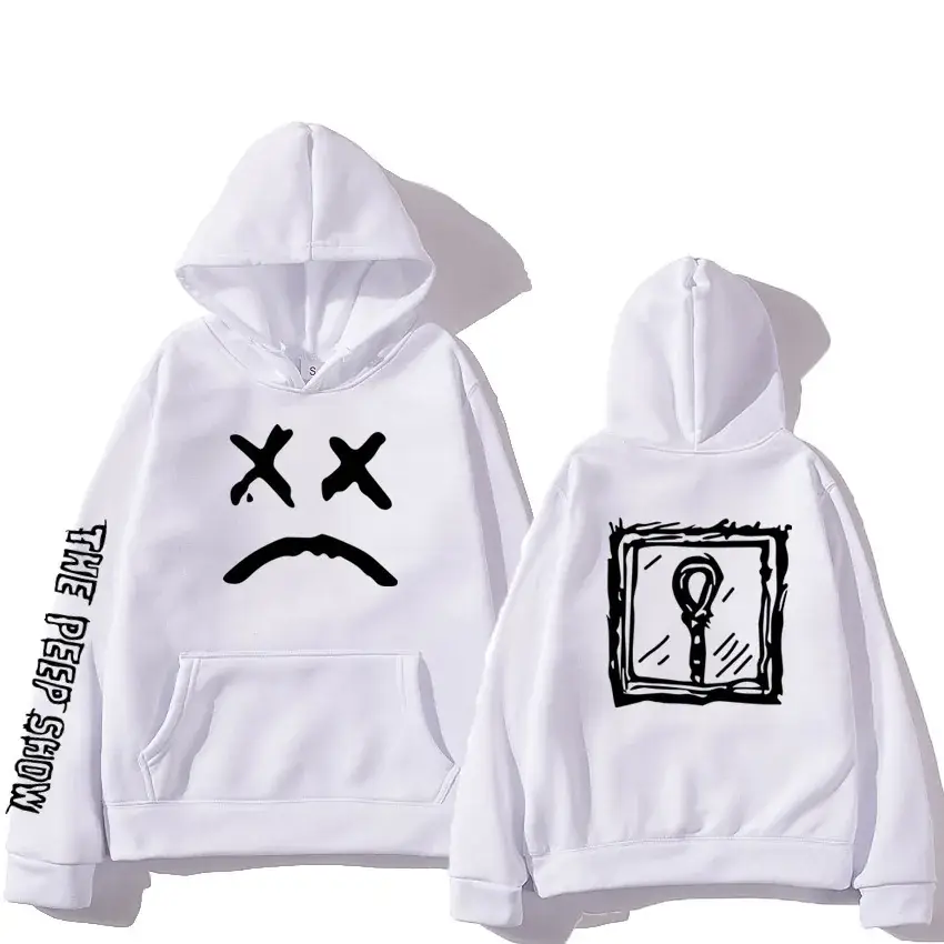 Orange X-Face Hoodie with Light Bulb Print - Image 18