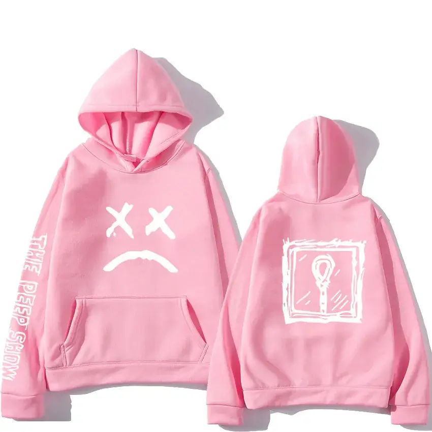 Orange X-Face Hoodie with Light Bulb Print - Image 8