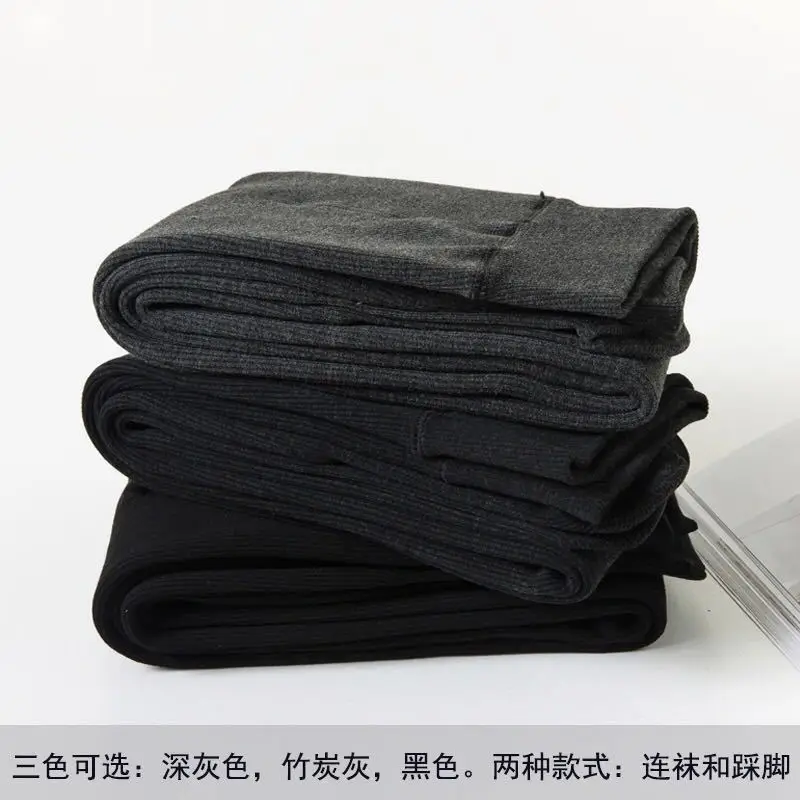 Women Velvet Padded Warm Leggings Set Grey — feature 1
