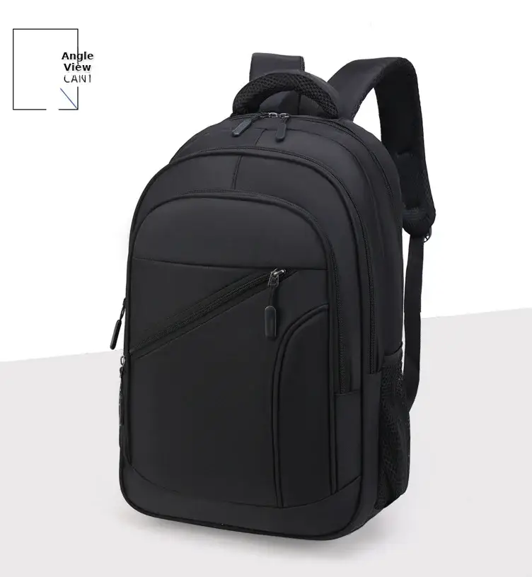 Men's Black Crossbody School Backpack Large Capacity Travel Bag — feature 23