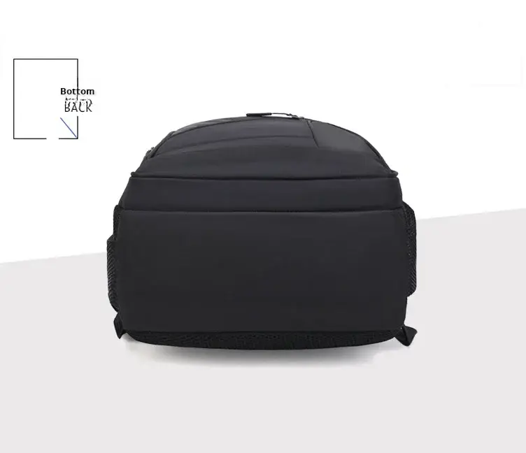 Men's Black Crossbody School Backpack Large Capacity Travel Bag — feature 25