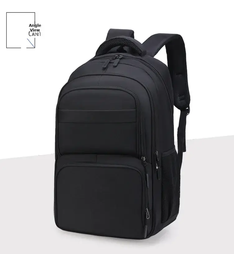 Men's Black Crossbody School Backpack Large Capacity Travel Bag — feature 27