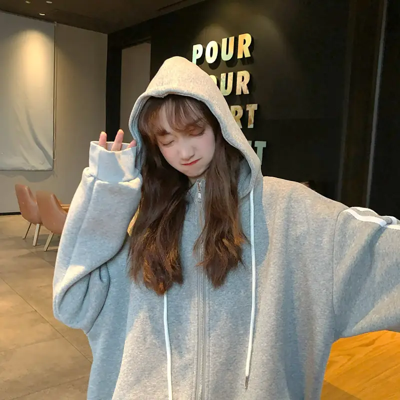 Women's Red Velvet Hooded Zipper Sweatshirt 2020+ — feature 16