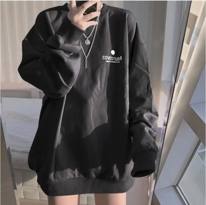 Women Loose Fit Grey Sweatshirt 2026 Autumn - Image 7
