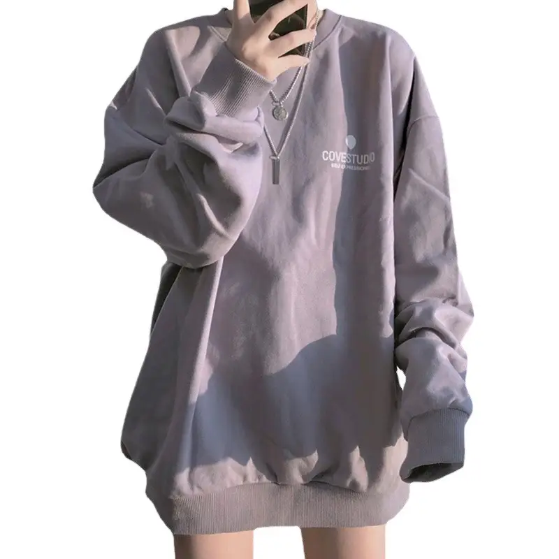 Women Loose Fit Grey Sweatshirt 2026 Autumn - Image 8