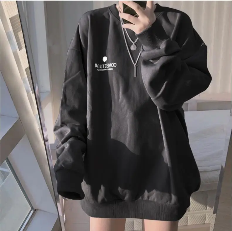 Women Loose Fit Grey Sweatshirt 2026 Autumn - Image 2