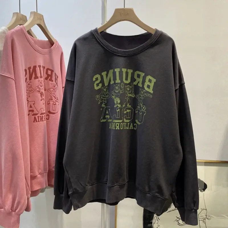 Women's Pink Bruins California Print Sweatshirt - Image 6