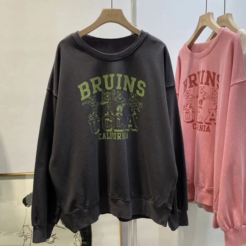 Women's Pink Bruins California Print Sweatshirt - Image 3