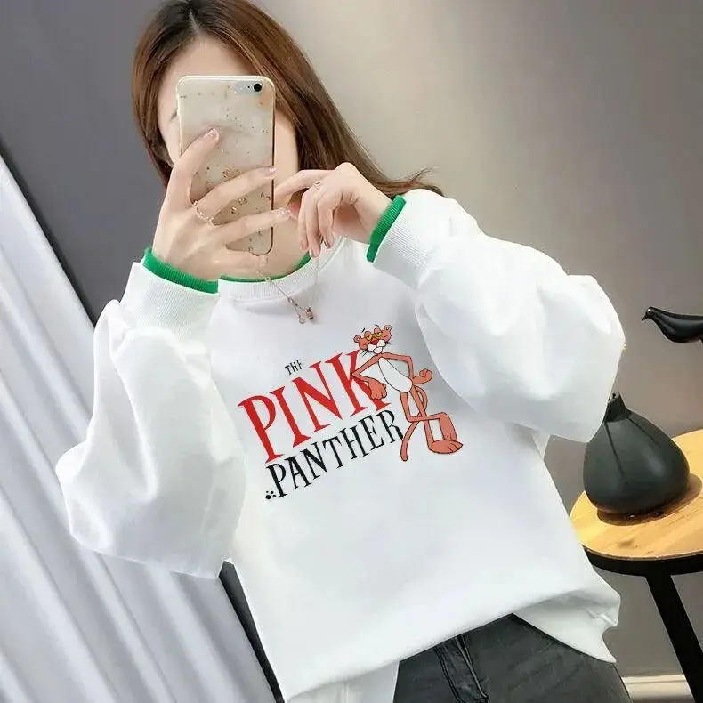 Women Fake Two-Piece Sweater Set White Green Cartoon Print — feature 11