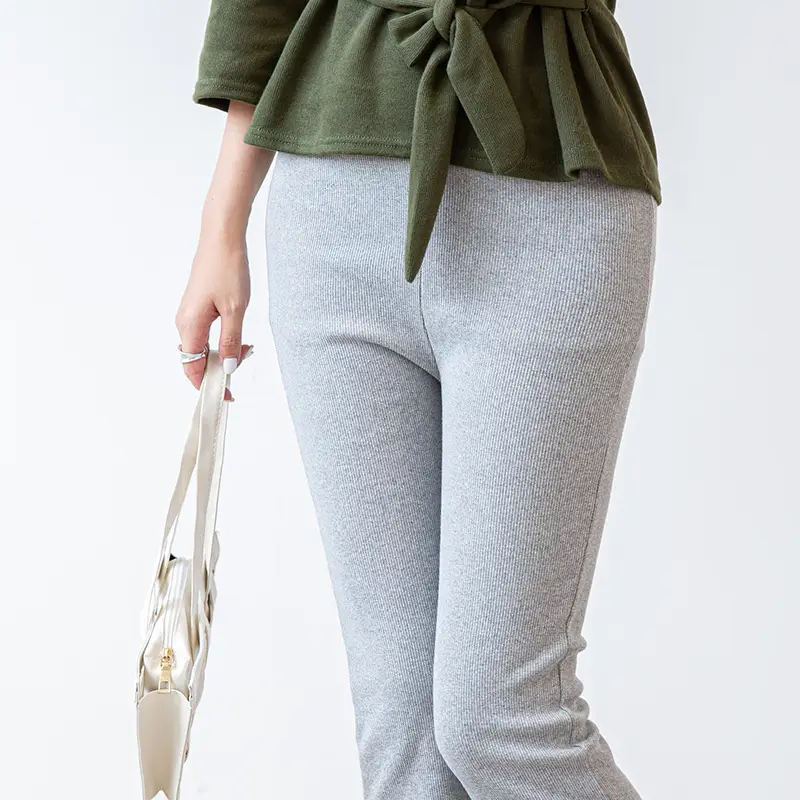 Women Split Leggings Beige High Heel Casual Wear - Image 3