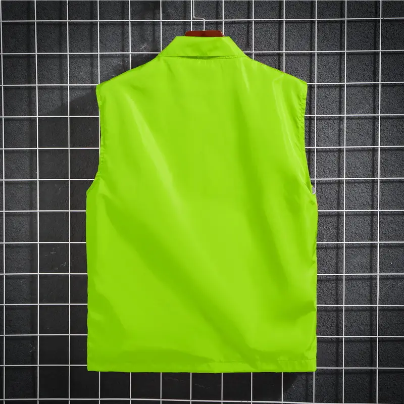 Blue Full Zip Vest for Men Outdoor Wear